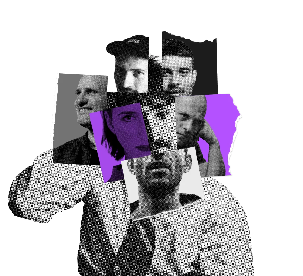 Fotókollázs – előadók portréi